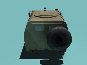 gaz2330 tigr desert version Modèle 3D