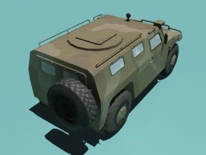 gaz2330 tigr desert version 3D Model