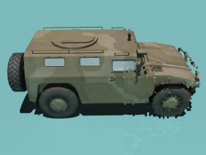 gaz2330 tigr desert version Modèle 3D