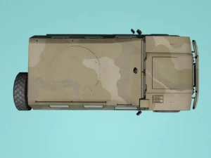 gaz2330 tigr desert version 3D Model