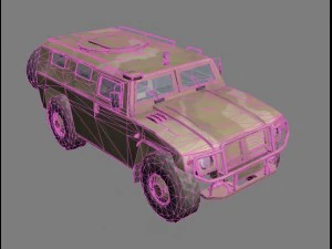 gaz2330 tigr desert version 3D Model
