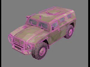 gaz2330 tigr desert version 3D Model
