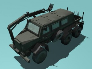 buffalo h mrap woodland version 3D 模型
