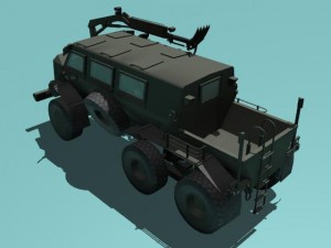 buffalo h mrap woodland version 3D 模型
