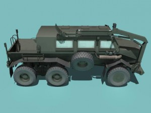 buffalo h mrap woodland version 3D 模型