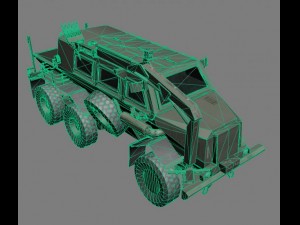 buffalo h mrap woodland version 3D 模型