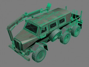 buffalo h mrap woodland version 3D 模型