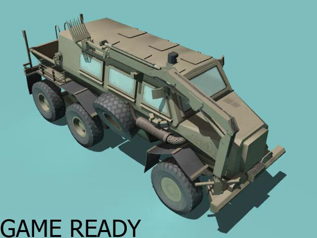 buffalo h mrap desert version 3D Model .c4d .max .obj .3ds .fbx .stl .blend 