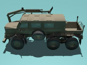 buffalo h mrap desert version 3D 模型