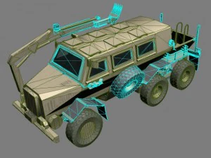 buffalo h mrap desert version 3D Model