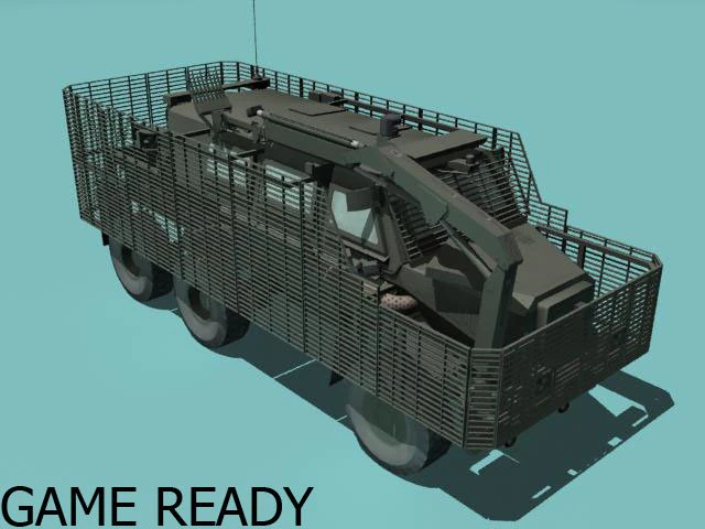 buffalo a2 mrap woodland version 3D Model .c4d .max .obj .3ds .fbx .stl .blend