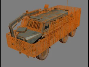 buffalo a2 mrap woodland version 3D Model