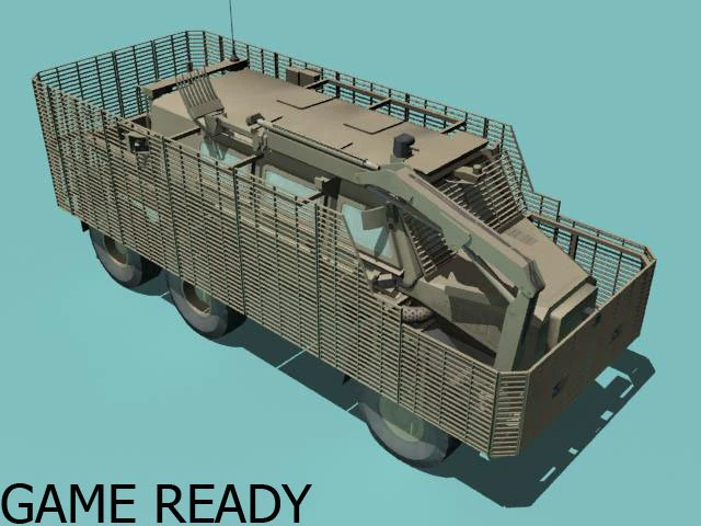 buffalo a2 mrap desert version 3D Model .c4d .max .obj .3ds .fbx .stl .blend 