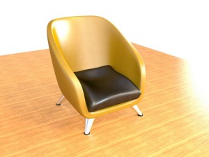 leather armchair Modelo 3D