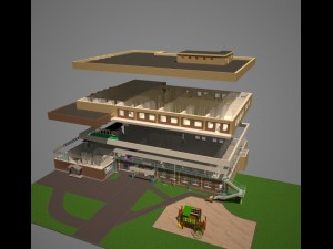 shopping center Modelo 3D