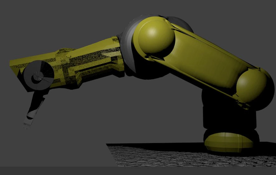 brazo robotico 3D Model .c4d .max .obj .3ds .fbx .stl .blend 