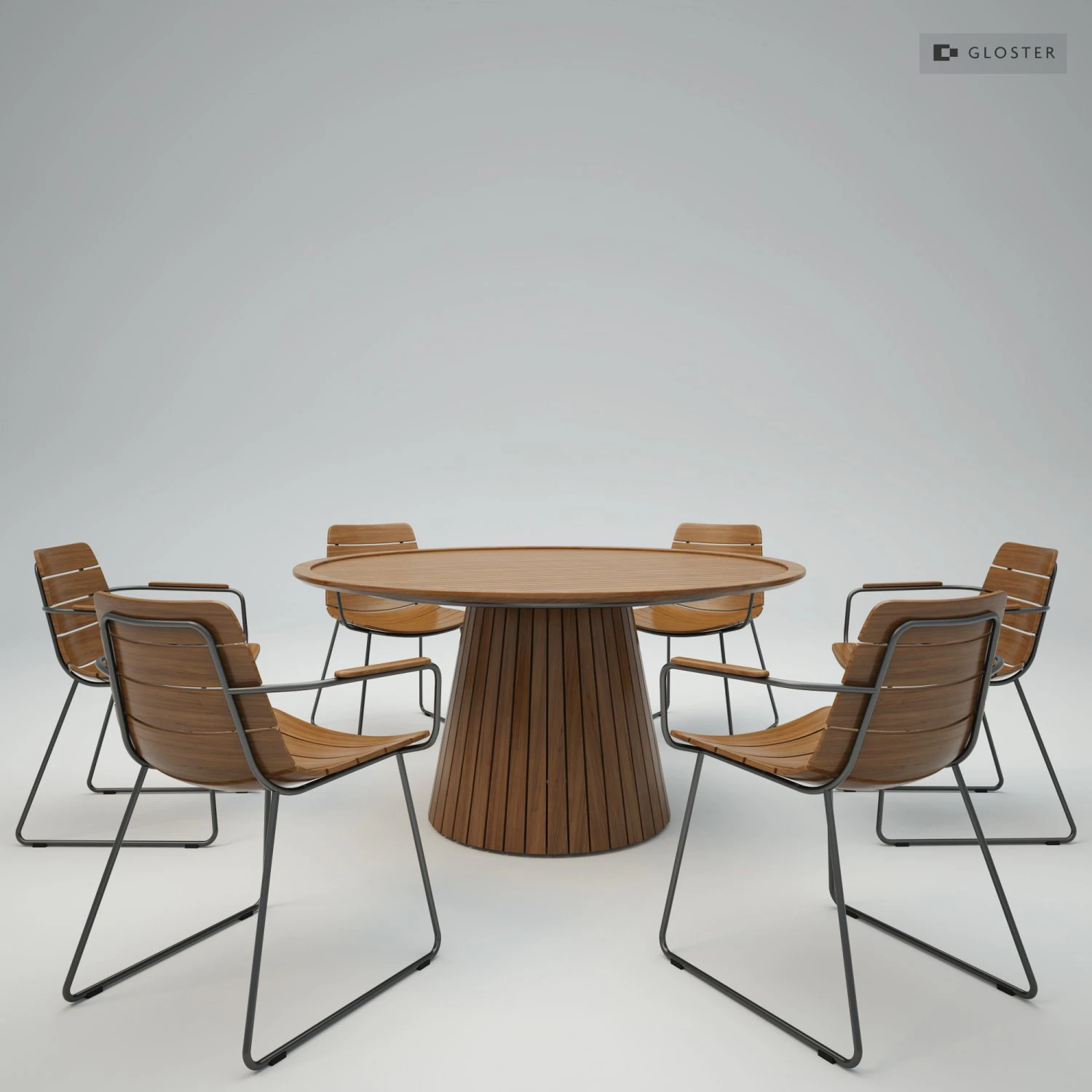 gloster willam chair and whirl table 3D Model .c4d .max .obj .3ds .fbx .stl .blend 