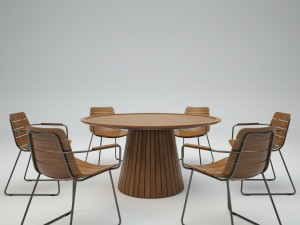 gloster willam chair and whirl table Modèle 3D