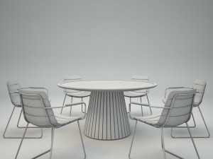 gloster willam chair and whirl table Modèle 3D