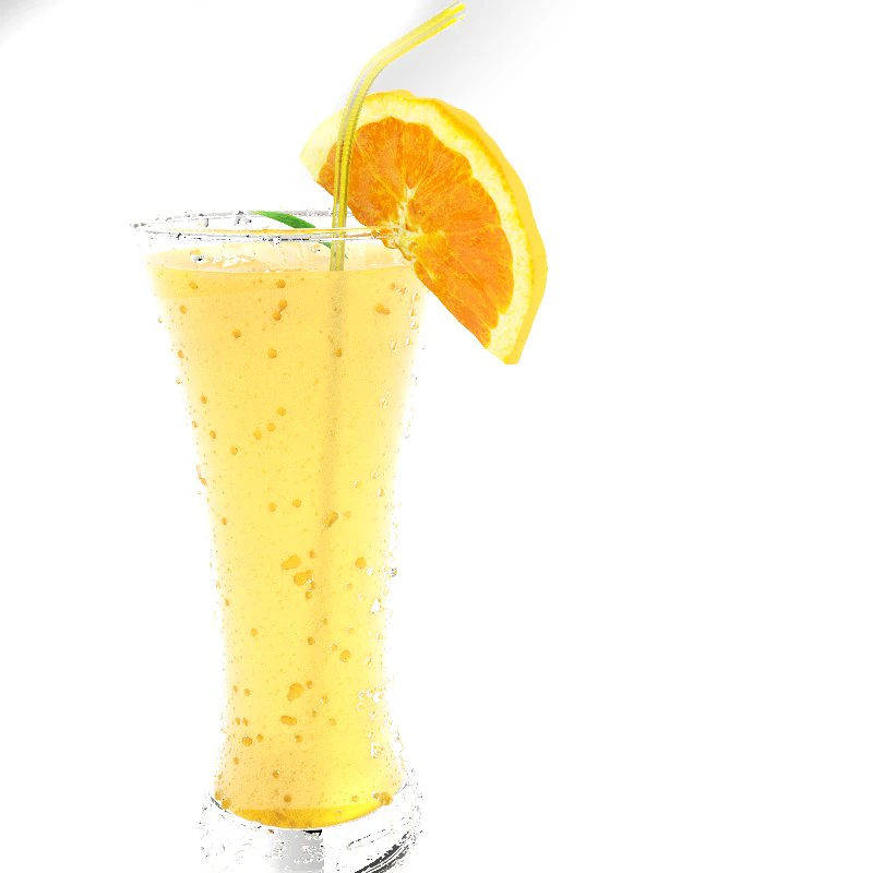 glass orange juice 3D Model .c4d .max .obj .3ds .fbx .stl .blend 