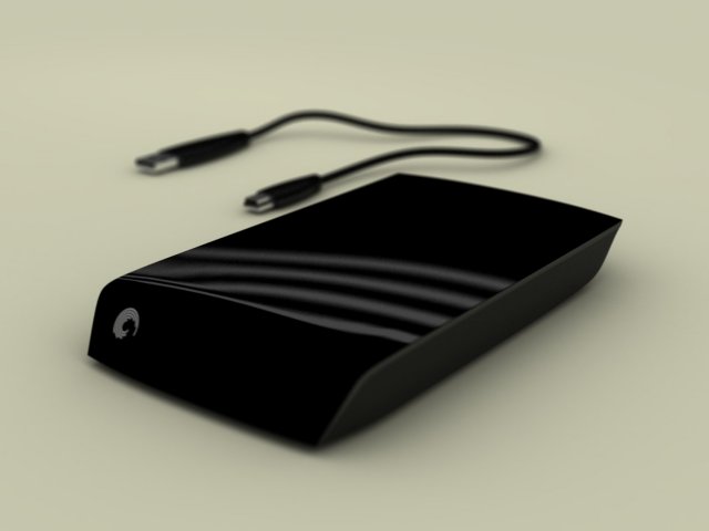 external hdd 3D Модель .c4d .max .obj .3ds .fbx .stl .blend 