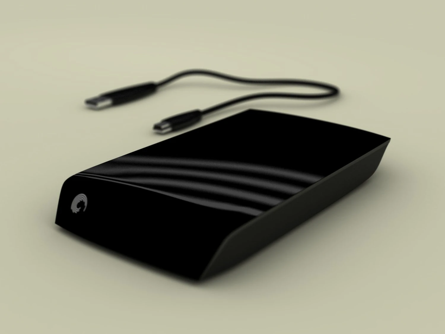 external hdd 3D Model .c4d .max .obj .3ds .fbx .stl .blend 