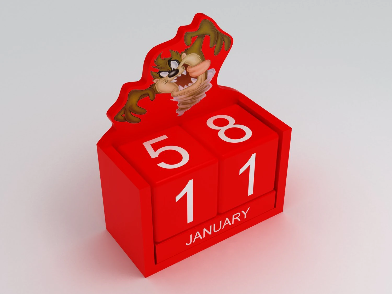 taz toy calendar 3D Model .c4d .max .obj .3ds .fbx .stl .blend