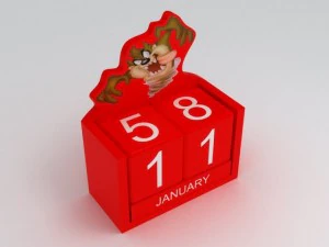 태즈 장난감 달력 3D 모델