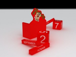 taz toy calendar Modello 3D