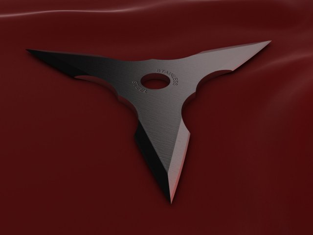 3 point shuriken 3D Model .c4d .max .obj .3ds .fbx .stl .blend 