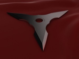 3 point shuriken Modello 3D