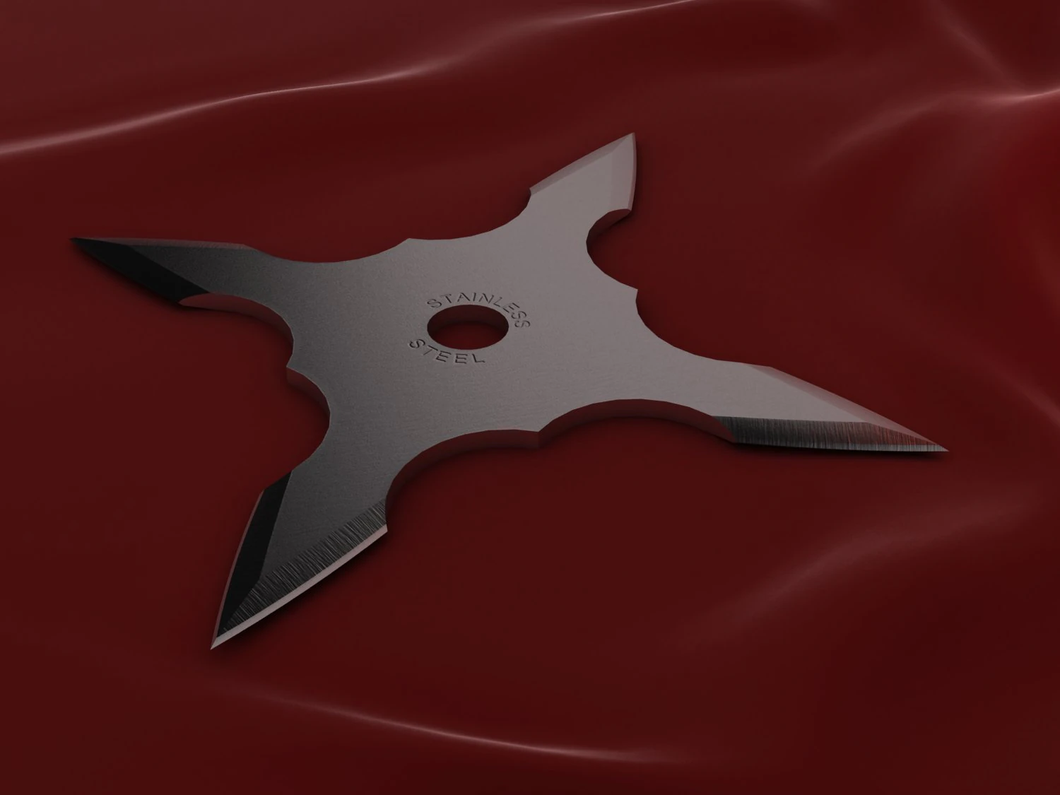 4 point shuriken 3D Model .c4d .max .obj .3ds .fbx .stl .blend 