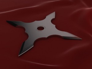 4 point shuriken Modello 3D