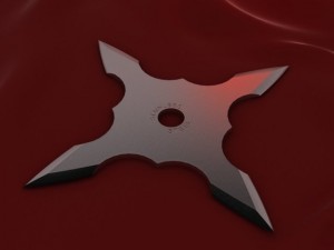4 point shuriken 3D Модель