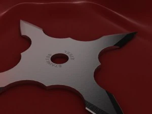 4 point shuriken 3D Model