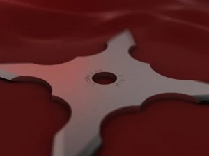 4 point shuriken 3D Model