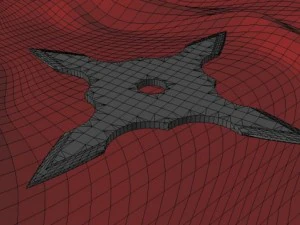 4 point shuriken 3D Model
