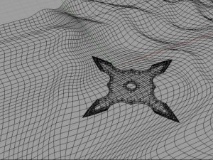4 point shuriken 3D Модель