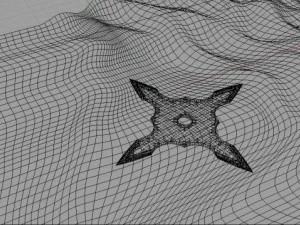 4 point shuriken 3D Model