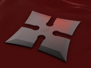 4 point shuriken wide edge Model 3D