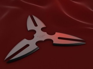 3 point shuriken twin bladed Modèle 3D