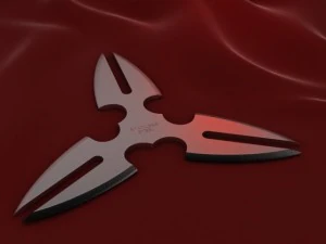 3 point shuriken twin bladed 3D Model