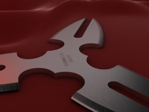 3 point shuriken twin bladed Modèle 3D