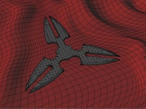 3 point shuriken twin bladed Modèle 3D