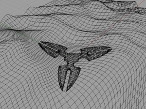 3 point shuriken twin bladed Modèle 3D