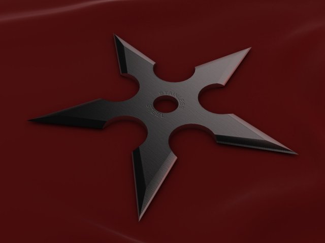 5 point shuriken Modelo 3D .c4d .max .obj .3ds .fbx .stl .blend 