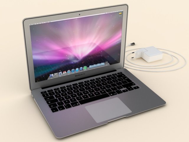 macbook air 3D मॉडल .c4d .max .obj .3ds .fbx .stl .blend 