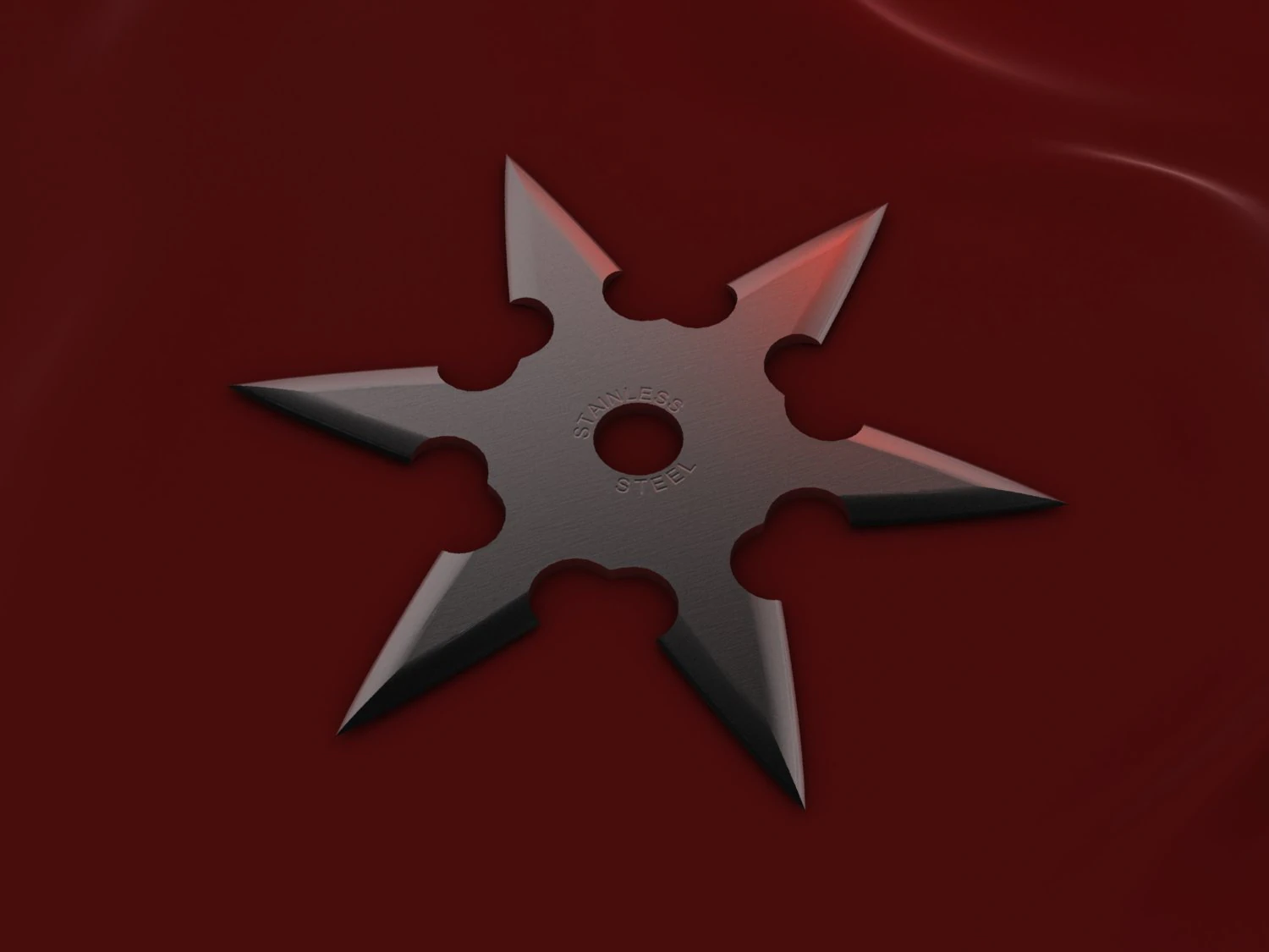6 point shuriken 3D Model .c4d .max .obj .3ds .fbx .stl .blend 