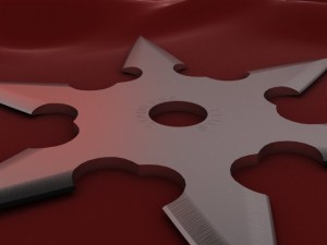 6 point shuriken Modèle 3D
