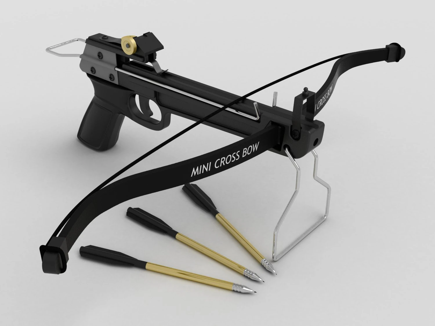 hand crossbow 3D Model .c4d .max .obj .3ds .fbx .stl .blend 